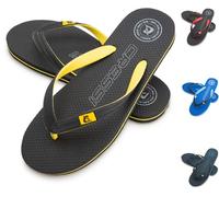 Cressi Leaf Flip Flop, Noir/Jaune, 41/42 Tongs Unisexe pour la Plage et la Piscine Unisex-Adult