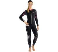 Cressi Lei All-in-One Wetsuit Combinaisons Femme, Noir/Gris/Rose, S/2