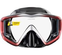 Cressi Masque de plongée Liberty 3 Windows Noir SIL. Rouge/Argent