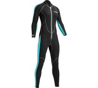 Cressi Lido Lady Monopiece Wetsuit 2mm - Einteiliger Damen-Neoprenanzug 2 mm für alle Wassersportarten, Schwarz/Aquamarin