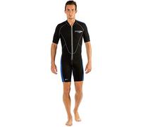 Cressi Lido Man - Combinaison Neoprene Shorty Homme - Natation Snorkeling et Plongee - Noir/Bleu - 2XL