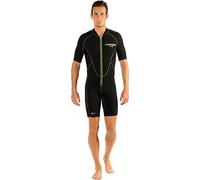 Cressi Lido Man - Combinaison Neoprene Shorty Homme - Natation Snorkeling et Plongee - Noir/Noir - 2XL