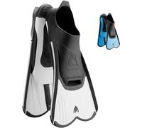 Cressi Light Fins - Palmes Courtes Unisex avec Chausson Fermés Souples en Élastomère pour Natation ou l'Entraînement en Piscine et en Mer, Voilure Réactive pour Muscler Les Jambes, Blanc, 41/42