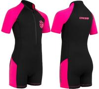 Cressi Combinaison shorty Little Shark 2 mm Noir/Rose 11/12 ans