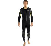 Cressi Lui Monopiece Wetsuit 2.5mm Combinaison Men's, Noir/Gris/Jaune, XXXL/7