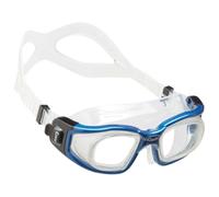 Lunettes de natation Cressi Galileo Glass blanc bleu avec verres transparents
