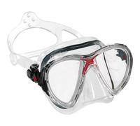 CRESSI Big Eyes Evolution Mask Clear/Red-Masque Unique Big Eyes Evolution pour Randonnée Aquatique/Plongée, Transparent/Rouge, Taille Unique Adultes