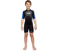 Cressi Med X Junior Combinaison monopièce en néoprène doublé 2.5mm Unisexe Mixte Enfant, Noir/Blau, XL (Ans 13/14)