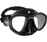 CRESSI Metis Action Cam Mask Noir/Noir - Masque de Plongée Unisexe à Volume Réduit avec Support pour Action Cam, Noir/Noir, Taille Unique