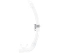 Cressi Mexico Pro Snorkel Transparent/Transparent - Tuba avec Pare Éclaboussures et Valve de décharge Elliptique en Silicone, Parfait pour la Plongée et Le Snorkeling, Taille Unique Unisex