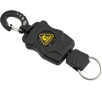 Cressi Mini Rectractable Lanyard - Mini Anneau avec Clip de Fixation et Longe Rétractable, pour la Plongée et Le BCD, Noir, Taille Unique, Unisex
