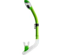 Cressi Minidry Snorkel Tuba Snorkeling Plongée Enfant Unisexe, Transparent/Vert Fluo, Uni