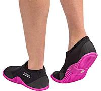 Cressi Minorca Shorty Boots 3mm - Chaussures Courtes Double Doublure Néoprène 3mm pour Plongée et Activités Aquatiques, Noir/Sole Rose, M - 40/41, Unisexe Adulte