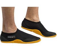 Cressi Minorca Shorty Boots 3mm - Chaussures Courtes Double Doublure Néoprène 3mm pour Plongée et Activités Aquatiques, Noir/Sole Orange, M - 40/41, Unisexe Adulte