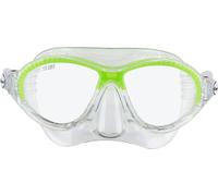 Cressi Moon Kid- Masque de natation et de plongé , Transparent/Lime, 7-15 ans