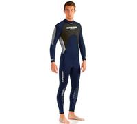 Cressi Morea Wetsuit Full 3mm Combinaison Humide Monopièce 3 mm Homme, Bleu/Gris/Argent, XL/5