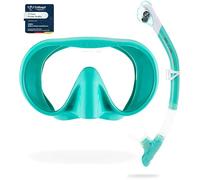 CRESSI Musa & Scilla Aqua Green - Ensemble de Musa Masque et Tuba Scilla Idéal pour Le Snorkeling, Vert d'eau, Taille Unique, Adultes