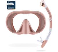 CRESSI Musa & Scilla Rose Gold - Ensemble de Musa Masque et Tuba Scilla Idéal pour Le Snorkeling, Or Rose, Taille Unique, Adultes