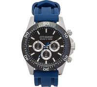 Cressi Nereus Watch Montre analogique Quartz Sport étanche 200 m avec chronographe et Calendrier Mixte, Bleu/Noir, Uni