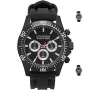 Cressi Nereus Watch Montre analogique Quartz Sport étanche 200 m avec chronographe Mixte, Noir, Taille Unique