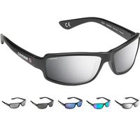 Cressi Ninja Sunglasses - Lunettes Flottantes de Soleil pour Hommes, Noir-Lentille Miroir Silver, Taille Unique