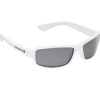 Cressi Ninja Sunglasses - Lunettes Flexibles de Soleil pour Hommes, Blanc-Lentille Fumée, Taille Unique