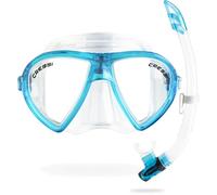 Cressi Set de plongée Ocean VIP - Masque et tuba Clear/Aquamarine