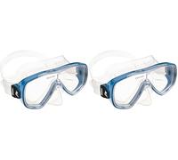 CRESSI Onda Mask Transparent/Blue - Single Masque Onda pour la Plongée et Le Snorkeling, Transparent/Bleu, Taille Unique, Unisex (Lot de 2)