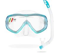 Cressi Set de plongée Ondina VIP Junior – Enfants 7–13 ans – Clear/Aquamarine