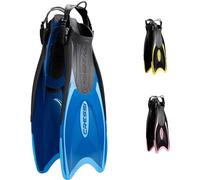 Cressi Palau Fins - Palmes Longues Réglables Adultes pour la Plongée et la Natation, Bleu/Azure Palmes Lounges, XS/S (35/38)