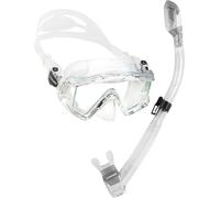 Cressi Pano 3 & Supernova Dry Kit Masque et Tuba, Transparent/Titane