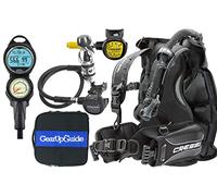 Cressi Patrol BCD Équipement de plongée avec régulateur Compact AC2, Compact, Octobre, Console Leonardo C2 et Sac de régulateur GupG, Leonardo C2 PSI 2 Gauge Dive Computer, Medium