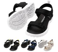 Cressi Pete Sandal Black/White 37 - Sandale Unisex Idéal pour Les journées d'été à la Plage, Conçue pour Le Confort et la Praticité en Milieu Aquatique, Noir/Blanc, 37