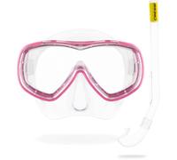 CRESSI Piumetta + Mini Island Kit Masque et Tuba Jr - Transparent/Rose