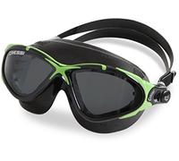 Cressi Planet Crystal Lunettes de natation en silicone Noir/vert Verres teintés