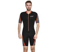 Cressi Playa Combinaison Shorty en néoprène pour la Plongée, Snorkeling, Natation Homme, Noir/Arancio, M/3
