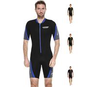 Cressi Playa Combinaison Shorty en néoprène pour la Plongée, Snorkeling, Natation Homme, Noir/Bleu, L/4