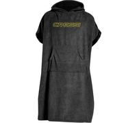 Cressi Poncho Robe Peignoir/Serviette Polyvalente Homme, Noir, FR : M (Taille Fabricant : M/L 85/110 cm)