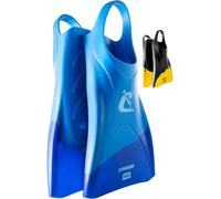 Cressi Pura Fins - Palmes Courtes en Silicone pour la Natation et la Plongée en Apnée, Bleu/Azure, 45/47, Adultes Unisexe