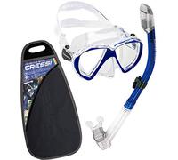 Cressi Ranger & Dry Kits de Randonnée Aquatique/Plongée Mixte Adulte, Transparent/Bleu Foncé, Taille Unique