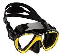 Cressi Ranger Mask Masque Plongée Adulte Mixte, Noir/Jaune, Taille Unique
