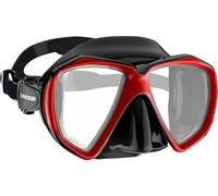 Cressi Ranger Mask Masque Plongée Adulte Mixte, Noir/Rouge, Taille Unique