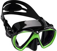 Cressi Ranger Mask Masque Plongée Adulte Mixte, Noir/Vert Fluo, Unique