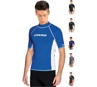 Cressi Rash Guard T-Shirt Homme, Bleu Clair/Blanc, L