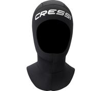 CRESSI Resilient Long Hood 3mm S Cagoule Néoprène Double Doublure 3 mm Unisex-Adult, Noir Col Rond Plus Large, S
