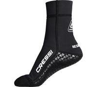 Cressi Resilient Pro Neoprene Socks XL-Chaussons Unisex Néoprène 3 mm Noir Système Anti Sable “Smooth Glideskin Sandproof” avec Semelle Antidérapante en Caoutchouc, pour Sports Aquatiques, XL
