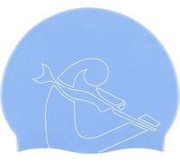 Cressi Ricky Jr Swim Cap - Bonnet de Bain Enfants, Bleu/Blanc, Taille Unique