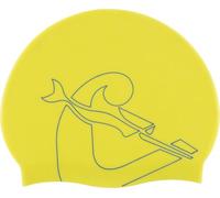 Cressi Ricky Jr Swim Cap - Bonnet de Bain Enfants, Jaune/Bleu, Taille Unique