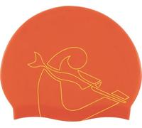 Cressi Ricky Jr Swim Cap - Bonnet de Bain Enfants, Rouge/Jaune, Taille Unique