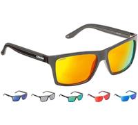 Cressi Rio-Sunglasses Lunettes de Soleil Mixte, Noir Mat/Lentilles Orange, Uni